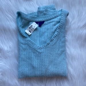 Aeropostale light blue thermal long sleeve waffle knit top